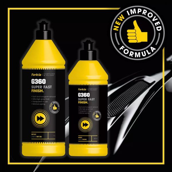 Kem đánh bóng Farecla G360 Finish bước 2 - Lơ đánh bóng ô tô, Xóa xoáy, hoàn thiện bóng nhanh | G3SFF101 chính hãng Anh Quốc