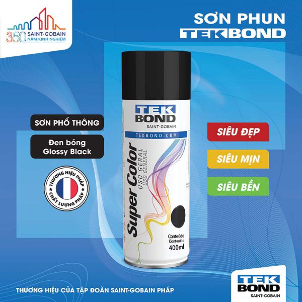 Đen bóng (Glossy Black) - 400ml