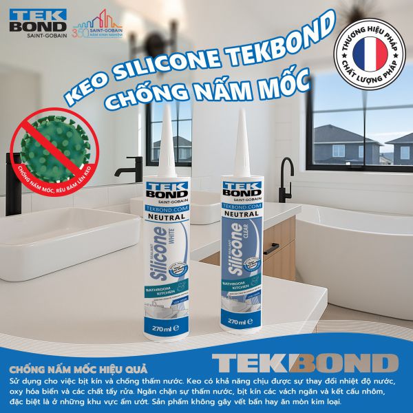 Keo Silicone TekBond chống nấm mốc