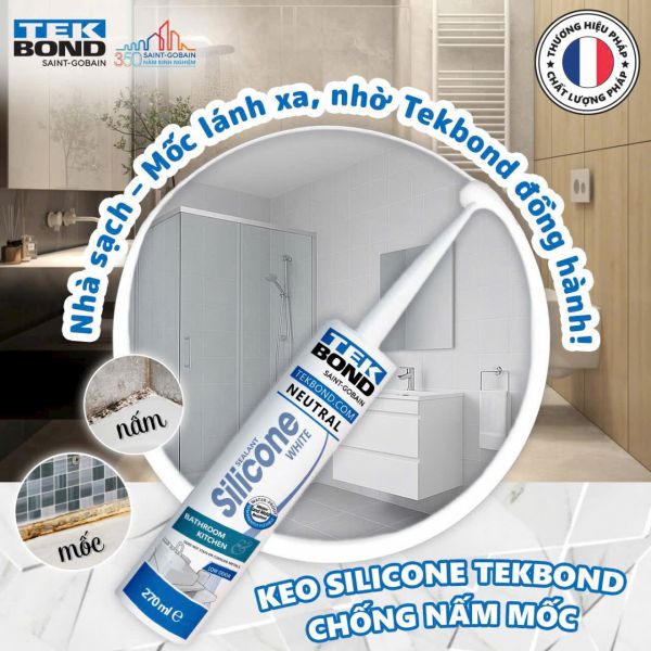 Keo Silicone TekBond chống nấm mốc