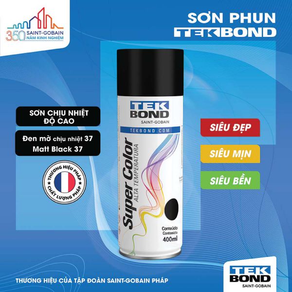 Đen mờ chịu nhiệt 37 (Matte Black 37) - 400ml