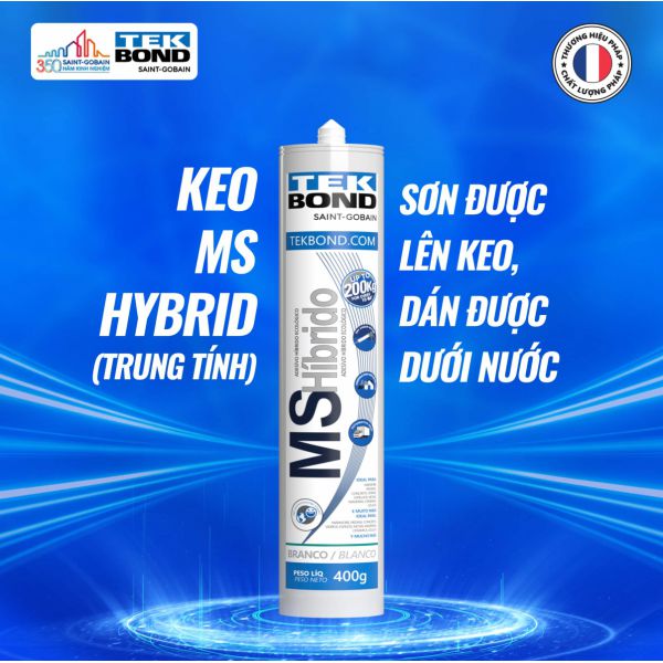 Keo TekBond MS Hybrid (Sơn được lên keo - Dán được dưới nước)