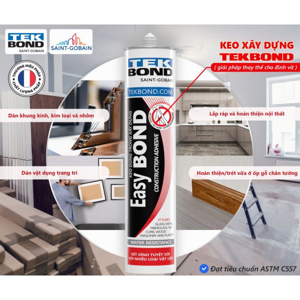 Keo xây dựng TekBond (Giải pháp thay thế cho đinh vít)