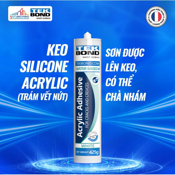 Keo Silicone TekBond Acrylic (Trám vết nứt)