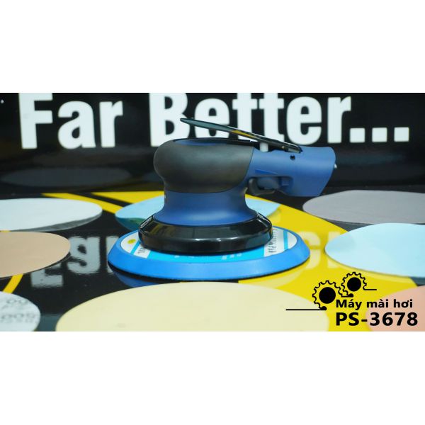 Máy chà nhám tròn lệch tâm hiệu Well Pneu PS3678 - không hút bụi
